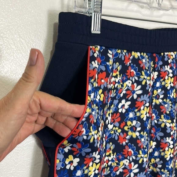 Rag & Bone Floral Printed Track Pant Women's S Navy Multi Ankle Zip Pockets - Picture 6 of 15